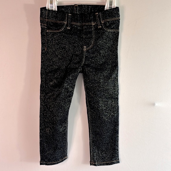 🆕Jordache Girls 2T Glitter Sparkle Dark Wash Denim Jean Style Stretch Jeggings - Picture 12 of 12